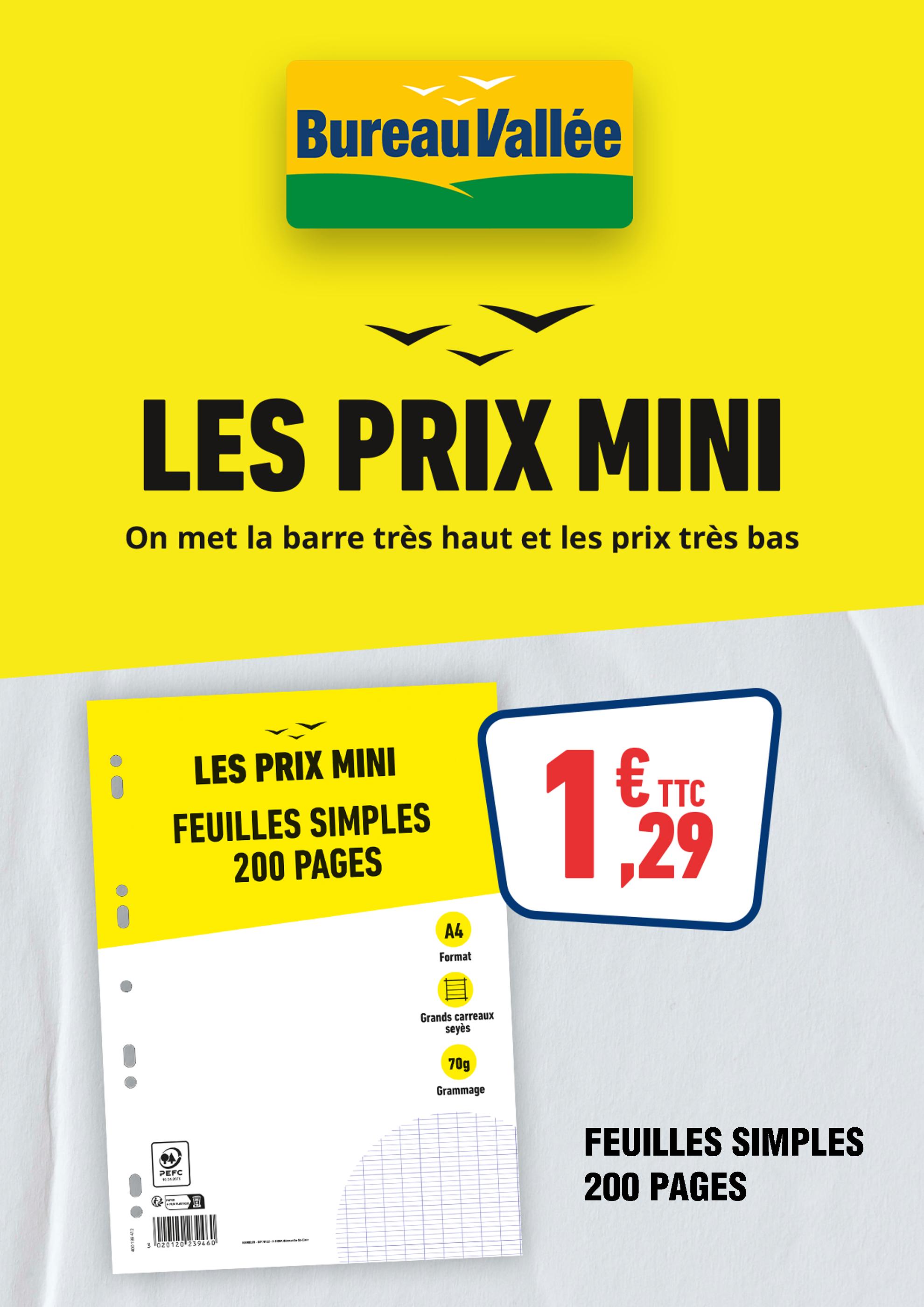 Prospectus Bureau Vallée à Rebais, "LES PRIX MINI", 1 page, 28/05/2026 - 31/12/2026